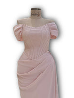 Load image into Gallery viewer, Radiate elegance in this so simple peach-colored dress