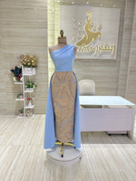 Load image into Gallery viewer, Custom-made party dress designed to flatter your figure.
