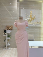 Load image into Gallery viewer, Radiate elegance in this so simple peach-colored dress
