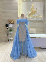 Load image into Gallery viewer, Elegance and glamour in the sky-blue