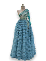 Load image into Gallery viewer, Custom-made party dress designed to flatter your figure.