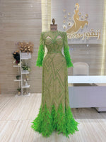 Load image into Gallery viewer, Lime-green Haute couture dress
