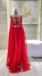 Load image into Gallery viewer, A unique, blue, single-cloche dress crafted with love, perfect for a family gathering.