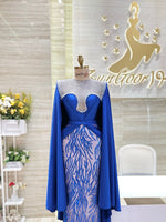 Load image into Gallery viewer, Haute Couture Elegance: A hand-crafted, floor-length gown in white, perfect for a bride on her wedding day.