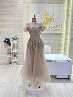 Load image into Gallery viewer, A unique, blue, single-cloche dress crafted with love, perfect for a family gathering.