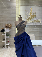 Load image into Gallery viewer, Haute Couture Elegance: A hand-crafted, floor-length gown in white, perfect for a bride on her wedding day.