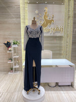 Load image into Gallery viewer, Haute Couture Elegance: A hand-crafted, floor-length gown in white, perfect for a bride on her wedding day.