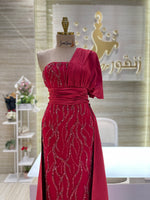 Load image into Gallery viewer, A stunning, knee-length dress with delicate lace details, ideal for celebrating an engagement