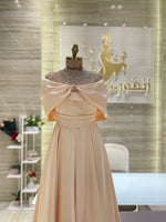 Load image into Gallery viewer, A unique, blue, single-cloche dress crafted with love, perfect for a family gathering.