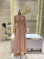 Load image into Gallery viewer, Haute Couture Elegance: A hand-crafted, floor-length gown in white, perfect for a bride on her wedding day.