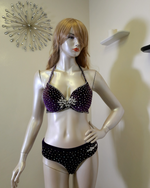 Load image into Gallery viewer, A vibrant red, double-cloche dress with a daring off-shoulder cut, ideal for a night out.