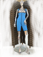 Load image into Gallery viewer, A shimmering, silver, sleeveless gown with a flowing skirt, perfect for a formal event.exclamation