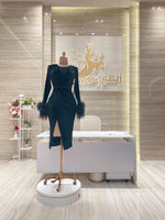 Load image into Gallery viewer, Custom-made party dress designed to flatter your figure.