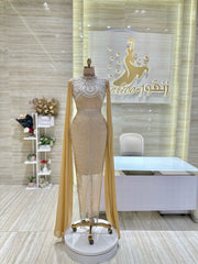 A vintage-inspired double-cloche dress with a flattering silhouette, ideal for a special occasion