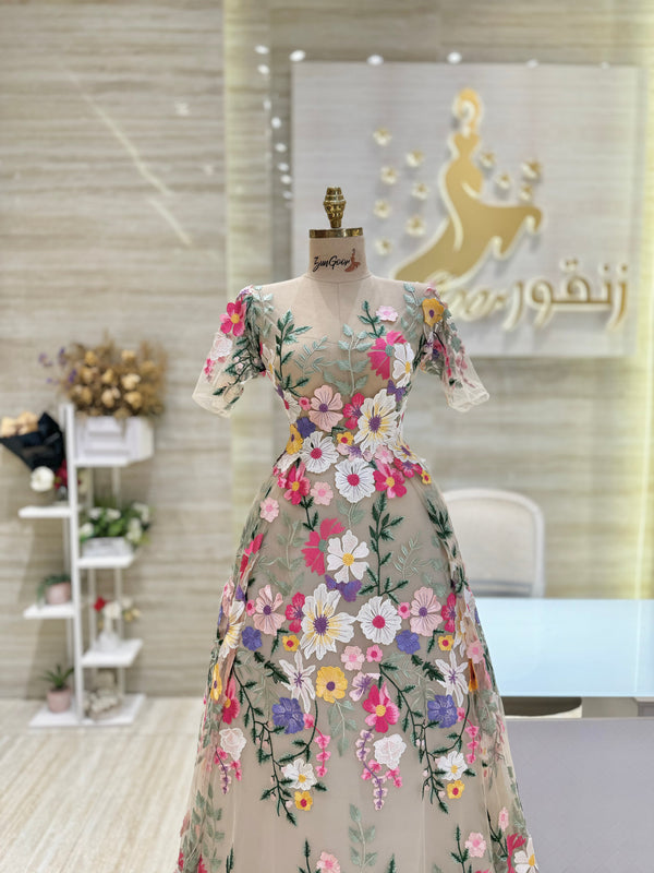 Custom-made evening dress