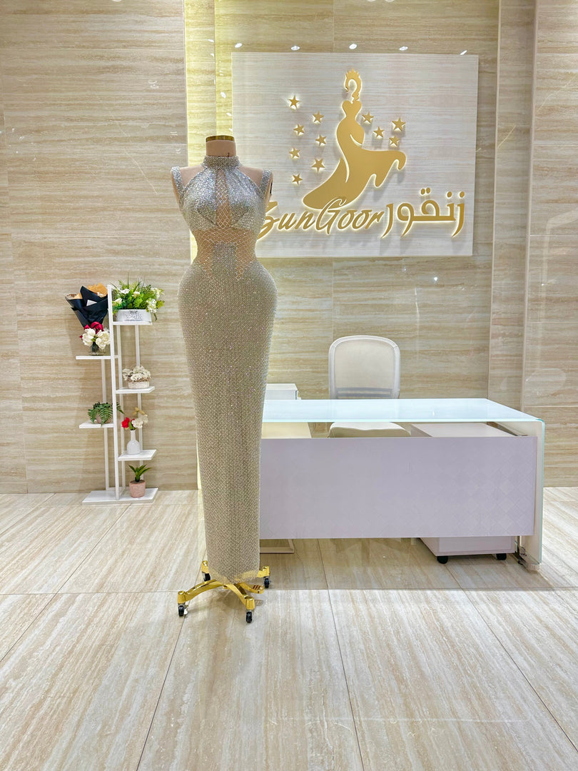 Qatari Style Designs, tiffany dress beading