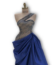 A vintage-inspired double-cloche dress with a flattering silhouette, ideal for a special occasion