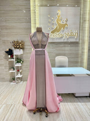 Custom-made party dress designed to flatter your figure.